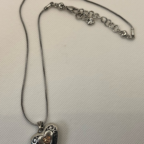 Double Sided Silver Brighton Necklace With Bag - Picture 2 of 3